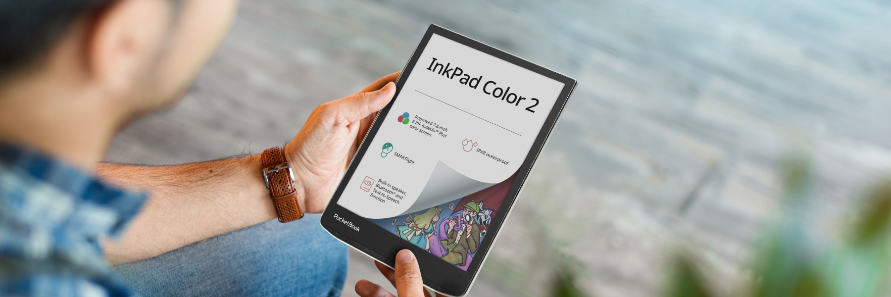 PocketBook InkPad Color 2: ulepszony kolorowy ekran, wodoodporność i wbudowany głośnik